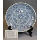 Chinese star burst and petal bowl dish from the Diana cargo of 1817 and sold at auction by Christies