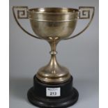 Silver presentation two handled trophy cup 'Durba II Challenge Cup for the best section presented by