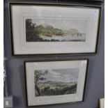 Collection of coloured and black and white topographical etchings of local interest to include