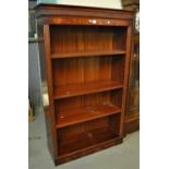 Edwardian style mahogany three tier open bookcase with adjustable shelves (modern). (B.P. 21% + VAT)
