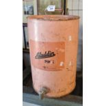 Vintage metal Aladdin pink lidded paraffin can with tap. (B.P. 21% + VAT)