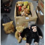 Box of assorted soft toys, teddy bears, Fitzsimmons etc. (B.P. 21% + VAT)