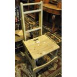 Unusual pine metamorphic library chair/steps. (B.P. 21% + VAT)