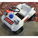 1980's plastic child's Police peddle car. (B.P. 21% + VAT)