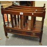 Victorian style mahogany canterbury, modern. (B.P. 21% + VAT)