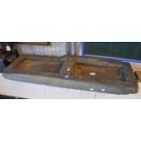 Vintage two section slate trough. (B.P. 21% + VAT)