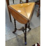 Late Victorian folding envelope table on simulated bamboo outswept legs. (B.P. 21% + VAT)