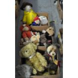 Three boxes of assorted soft toys; Paddington bear, pandas, Boyds teddy bear etc. (3) (B.P. 21% +