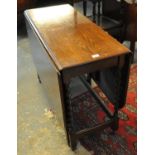 Early 20th Century oak barley twist gate legged table. (B.P. 21% + VAT)