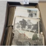 Large shoebox of assorted postcards 100's British and Foreign. (B.P. 21% + VAT)