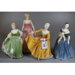 Three Royal Doulton bone china figurines to include; 'Kirsty', 'Adrienne' and 'Fair Lady',