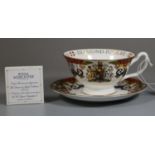 Royal Worcester porcelain H.M. Queen Elizabeth II Diamond Jubilee 1952-2012 cup and saucer. (B.P.