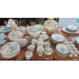 Seven trays of Wedgwood English bone china 'Kutani Crane' items to include; teacups, saucers,