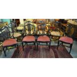 Harlequin set of eight mahogany shield back dining chairs. (8) (B.P. 21% + VAT)