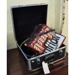 Vintage Hohnica 48 bass three treble couplers piano accordion in associate case. (B.P. 21% + VAT)