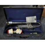 Besson silver plated trumpet in fitted case. (B.P. 21% + VAT)