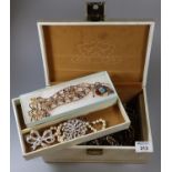 Jewellery box of costume jewellery. (B.P. 21% + VAT)