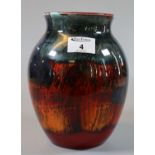 Poole pottery baluster shaped abstract coloured ground vase, printed marks to base. 20cm high