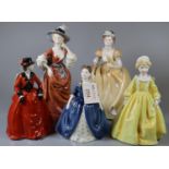 Royal Doulton bone china figurine 'Debbie' HN2385, together with two Royal Worcester figurines '