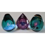 Three Caithness glass paperweights, 'Channel Crossing', 'Saladin', 'Devil's Advocate'. All in