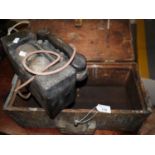 WWII 1941 dated Royal Navy wooden ammunition box with good clear markings, together with a