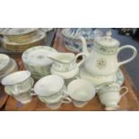 22 piece Wedgwood 'Agincourt' design English bone china teaset including teapot, printed marks to