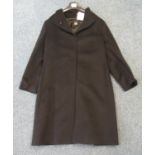 Black woollen Cinzia Rocca Italian ladies coat (GB size 14). (B.P. 21% + VAT)