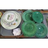 Two trays of china to include; Portmeirion pottery 'Botanic Garden' design plates and bowls,