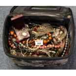 Bag of assorted costume jewellery, necklaces, coloured beads, bracelets etc. (B.P. 21% + VAT)