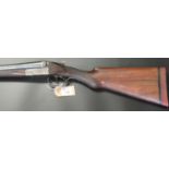 Belgian 16 bore double barrelled non-ejector shotgun, 27.5" barrels, scroll engraved and oak leaf