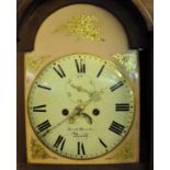 19th Century Welsh mahogany 8 day longcase clock marked Jacob Moseley, Neath, having broken swan