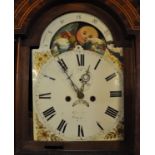 19th Century Welsh mahogany 8 day longcase clock Kerr & Co, Swansea, having arched hood above arch