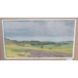 George Chapman (20th Century Welsh), Welsh moorland landscape, signed, oils on board. 27 x 50cm