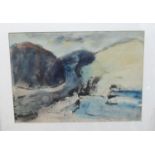 Will Roberts (Welsh 1907-2000), 'Afan Valley', signed and dated 1984, watercolours. 35 x 50cm