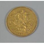 Victorian gold sovereign 1887, 8.1g approx. (B.P. 21% + VAT)