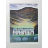 After Ogwyn Davies (modern Welsh), 'Soar y mynydd', limited edition, coloured print no. 7/50, signed