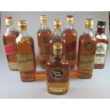 Collection of vintage whiskies to include; John Barr fine old Scotch whisky (4 bottles), 70%