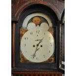 Large 19th Century marquetry 8 day longcase clock overall with bell flower and other foliate