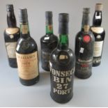 A collection of vintage port to include; Croft's vintage 1945 bottled 1947 x 2, Taylor's late