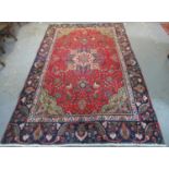 Multi-coloured ground Persian floral and foliate Tabrez carpet. 280cm approx. (B.P. 21% + VAT)