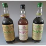 Two vintage bottles of Pimm's no. 4 cup, the original rum sling, 60% proof, together with Pimm's no.