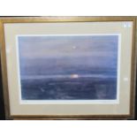 After Sir John Kyffin Williams (1918-2006), evening landscape, limited edition artist's proof