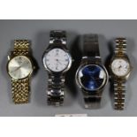 Collection of modern gents and ladies dress type wristwatches: Pulsar, Royale etc. (4) (B.P. 21% +