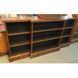 19th Century rosewood break front bookcase on projecting base. (B.P. 21% + VAT)