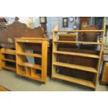Three rustic pine shelving units/bookcases. (3) (B.P. 21% + VAT)