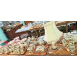 Four trays of Mason's Ironstone 'Mandalay' design items to include; table lamp with shade, large and