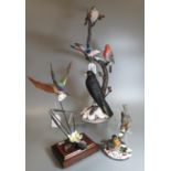 Two Danbury Mint bird sculptures to include; 'Winter Friends' by Ann Richmond and 'Robins in