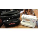 JCM Janome electric sewing machine in fitted canvas carrying case. (B.P. 21% + VAT)