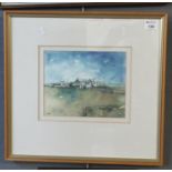 Stanley H.E Cunningham, 'Farm near York Village', signed, ink and watercolours. 19 x 24cm approx. (