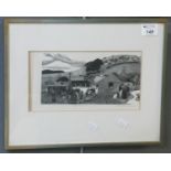 Sarah Van Niekerk, 'Llowes Court farm', artist's proof monochrome print, signed in pencil by the